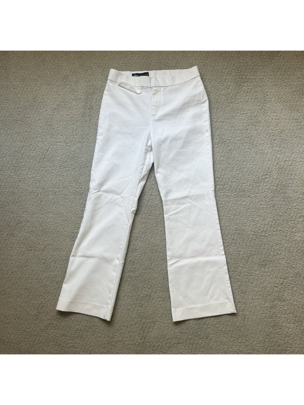 ZARA Women’s Slacks White Trousers Dress Pants Professional Career Size XS